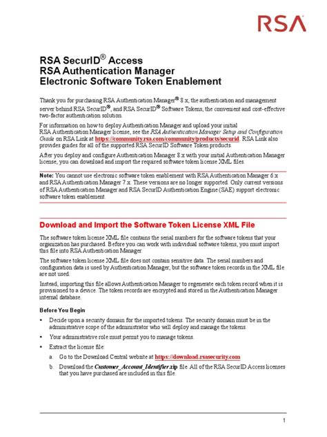 rsa token enablement code